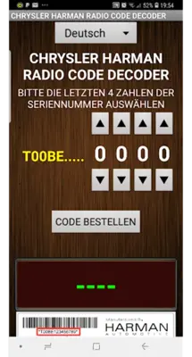 Radio Code Alfa VP4 940 BE2807 android App screenshot 1